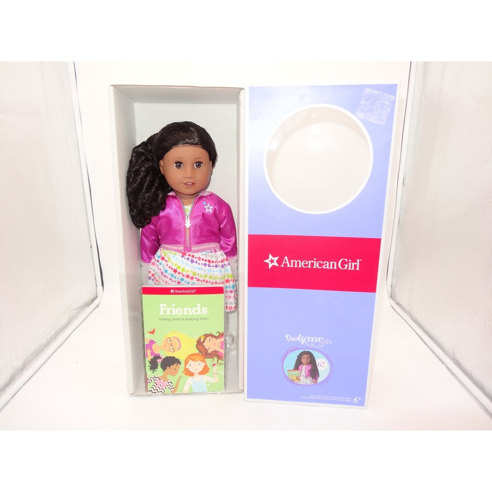 American Girl Truly Me Doll 67 Dark Skin Curly Black Hair Brown Eyes 18 Inch New